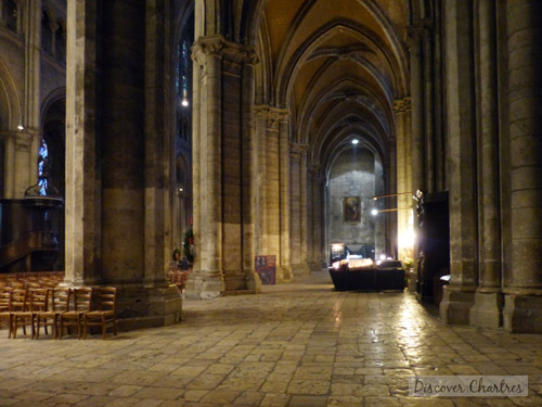 Inside Chartres Cathedral Nave Central And The Aisles