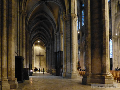 Inside Chartres Cathedral Nave Central And The Aisles