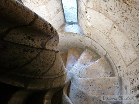 The stairs to the top of the north tower