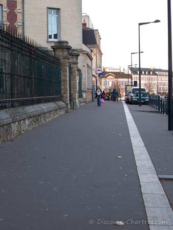 Chemin de Mémoire plaques embedded on ground.