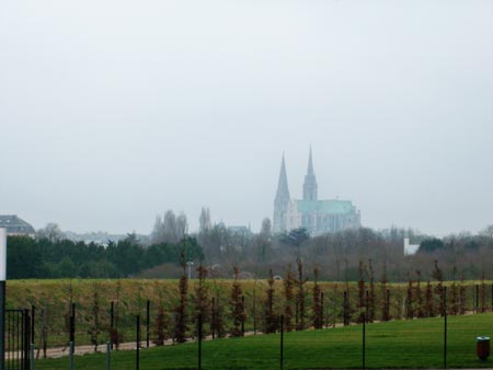 Chartres L'Odyssée - view over the cathedral