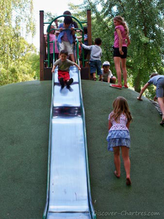 A slide in La Petite Venise