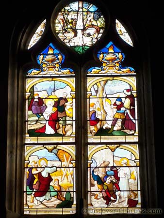 Stained-Glass window in St. Aignan church, Chartre