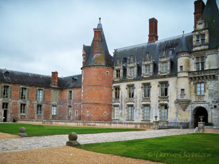 The north facade of Maintenon castle