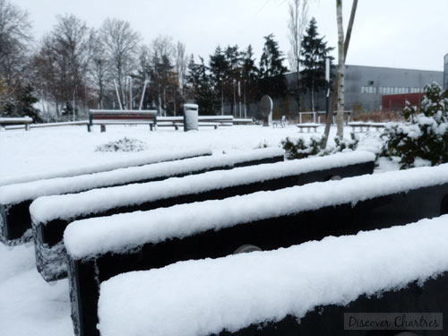 December snow in Chartres