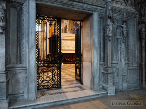 The entry door to the choir