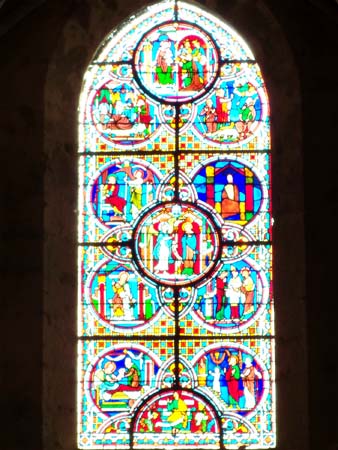 One of the window in Saint Pierre church