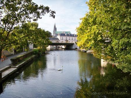 Chartres cathedral from La Petite Venise