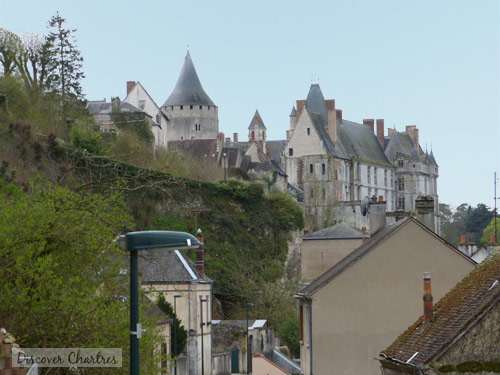 Chateau de Chateudun view from Foulon caves