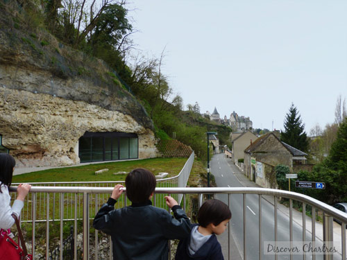 Chateau de Chateudun from Foulon caves